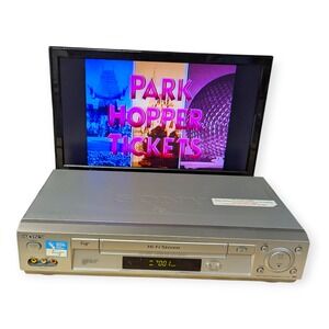 Sony SLV-N700 VHS VCR Hi-Fi Stereo Video Cassette Recorder Silver 4-Head Player